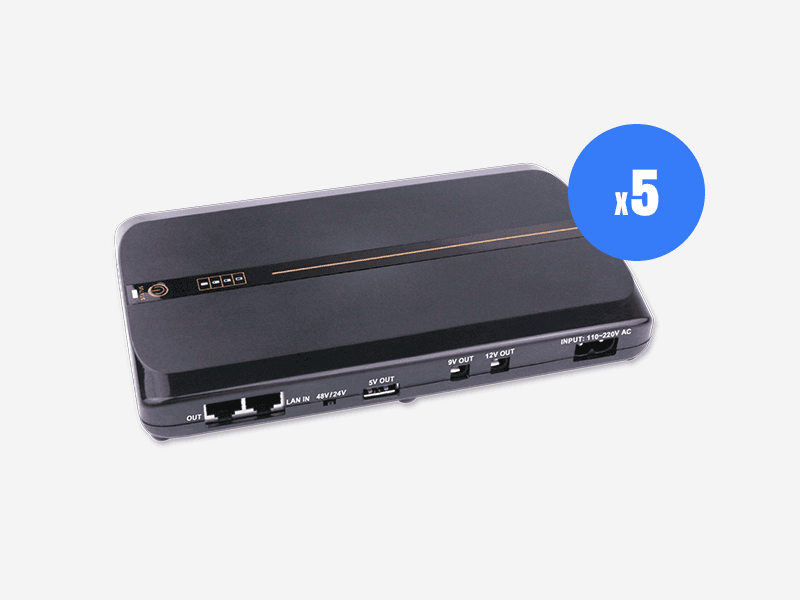 5 Pack Mini DC UPS (10400 Mah)